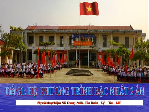 Chương III. §2. Hệ hai phương trình bậc nhất hai ẩn