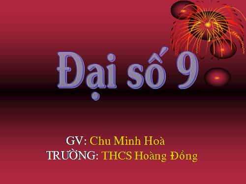 Ôn tập Chương II. Hàm số bậc nhất