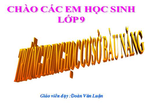 Chương IV. §3. Phương trình bậc hai một ẩn