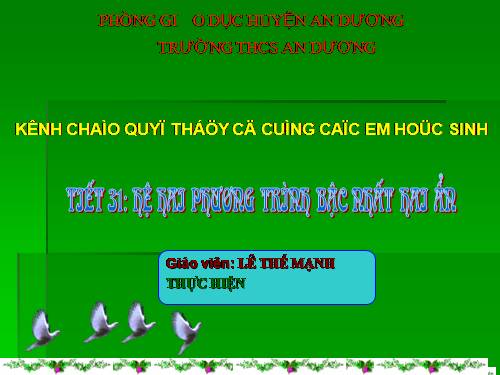 Chương III. §2. Hệ hai phương trình bậc nhất hai ẩn