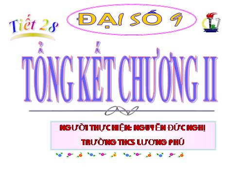 Ôn tập Chương II. Hàm số bậc nhất