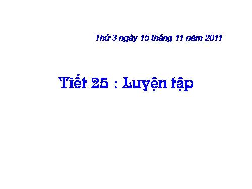 Các bài Luyện tập