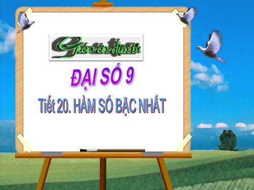 Chương II. §2. Hàm số bậc nhất