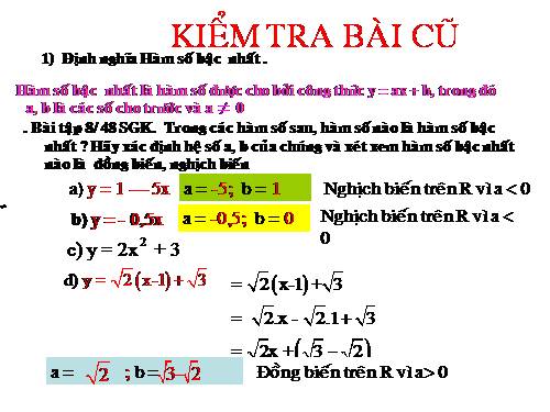 Các bài Luyện tập