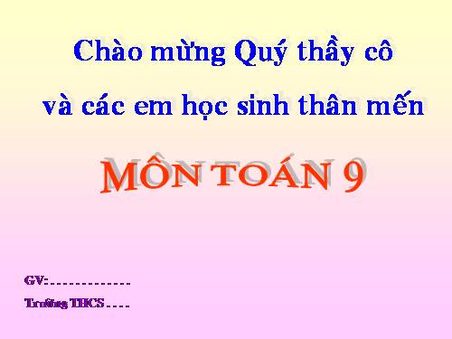 Chương II. §5. Hệ số góc của đường thẳng y = ax + b (a ≠ 0)