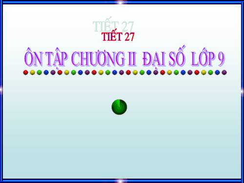 Ôn tập Chương II. Hàm số bậc nhất