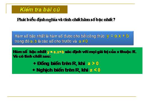 Chương II. §3. Đồ thị của hàm số y = ax + b (a ≠ 0)
