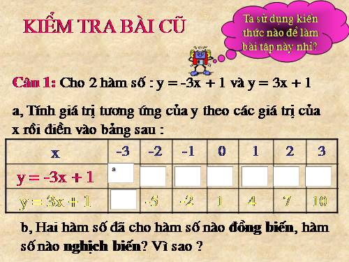 Chương II. §2. Hàm số bậc nhất