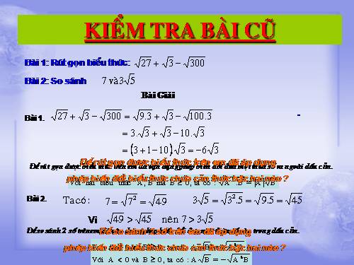 Chương I. §6. Biến đổi đơn giản biểu thức chứa căn thức bậc hai