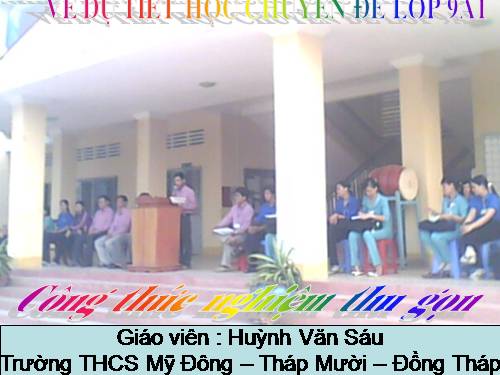 Chương IV. §5. Công thức nghiệm thu gọn