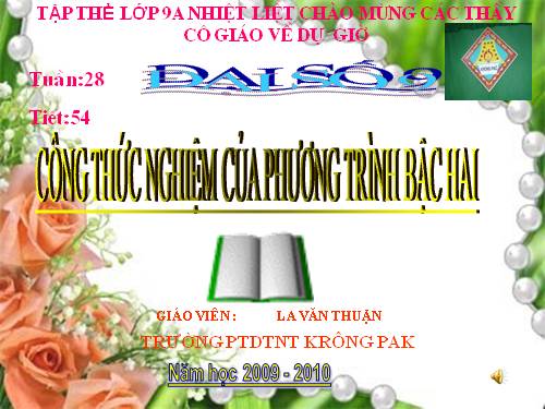 Chương IV. §4. Công thức nghiệm của phương trình bậc hai