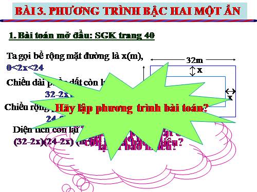Chương IV. §3. Phương trình bậc hai một ẩn