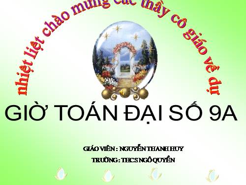 Chương IV. §6. Hệ thức Vi-ét và ứng dụng