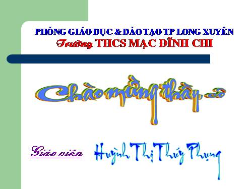 Chương II. §3. Đồ thị của hàm số y = ax + b (a ≠ 0)