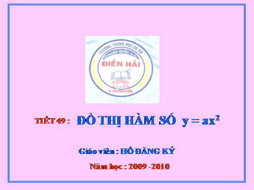 Chương IV. §2. Đồ thị của hàm số y = ax² (a ≠ 0)