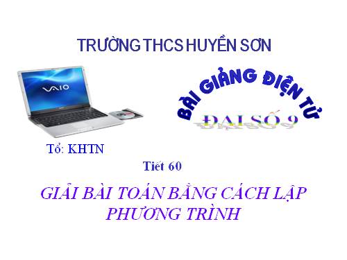 Chương IV. §8. Giải bài toán bằng cách lập phương trình