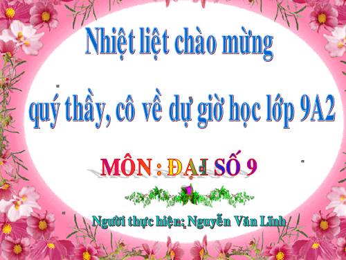 Chương IV. §2. Đồ thị của hàm số y = ax² (a ≠ 0)