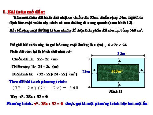 Chương IV. §3. Phương trình bậc hai một ẩn