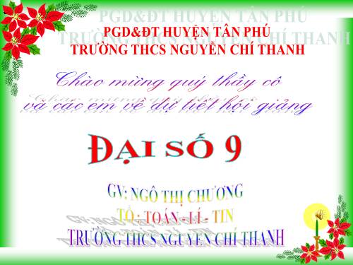 Chương IV. §3. Phương trình bậc hai một ẩn