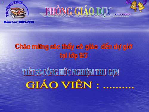 Chương IV. §5. Công thức nghiệm thu gọn