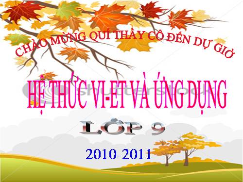 Chương IV. §6. Hệ thức Vi-ét và ứng dụng