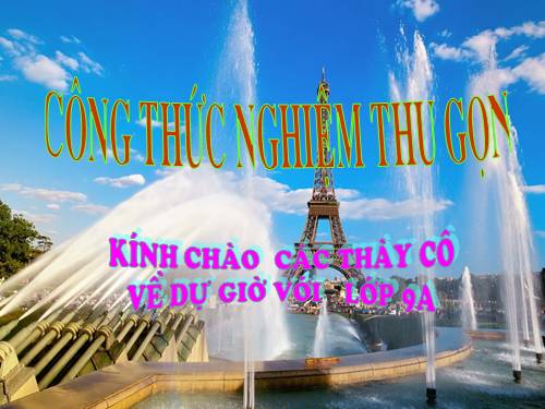 Chương IV. §5. Công thức nghiệm thu gọn