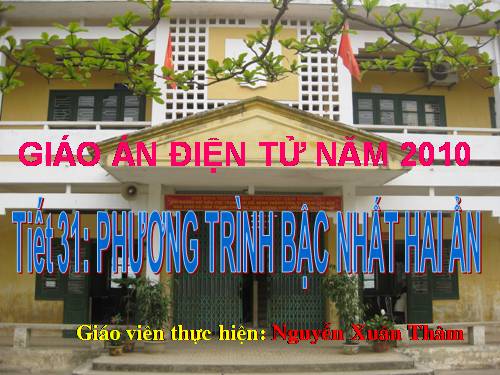 Chương III. §1. Phương trình bậc nhất hai ẩn