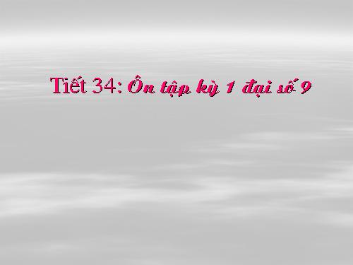 Ôn tập Chương II. Hàm số bậc nhất