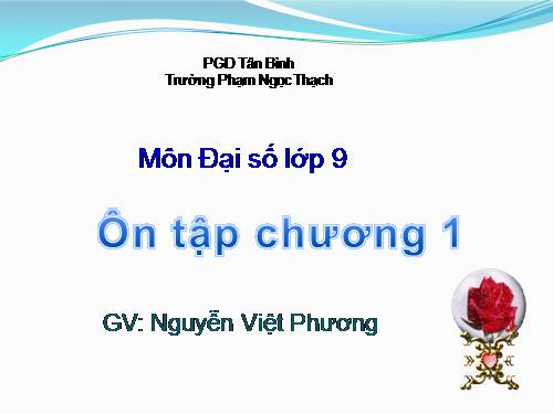 Ôn tập Chương I. Căn bậc hai. Căn bậc ba