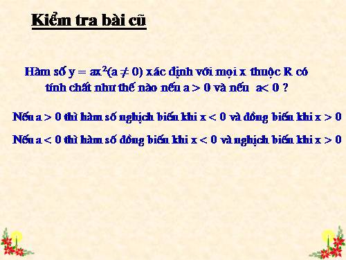 Chương IV. §2. Đồ thị của hàm số y = ax² (a ≠ 0)
