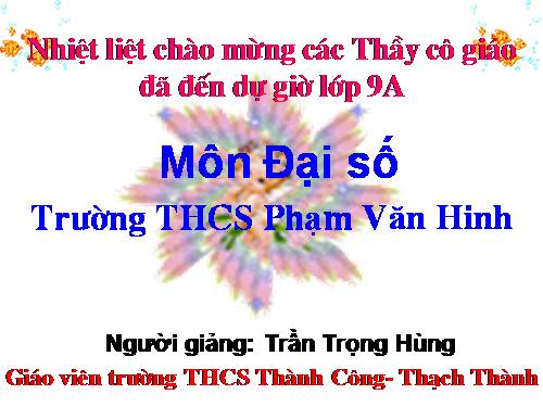 Chương III. §2. Hệ hai phương trình bậc nhất hai ẩn