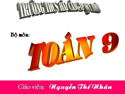 Chương II. §2. Hàm số bậc nhất