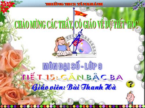 Chương I. §9. Căn bậc ba