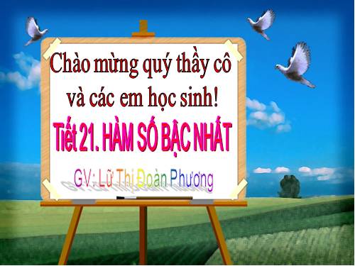 Chương II. §2. Hàm số bậc nhất