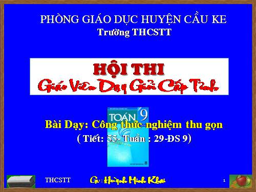 Chương IV. §5. Công thức nghiệm thu gọn