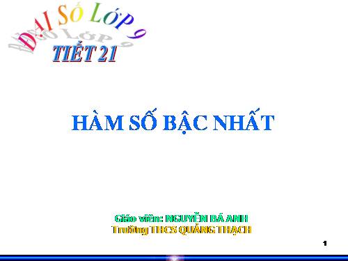 Chương II. §2. Hàm số bậc nhất