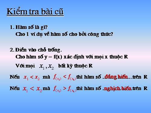Chương II. §3. Đồ thị của hàm số y = ax + b (a ≠ 0)