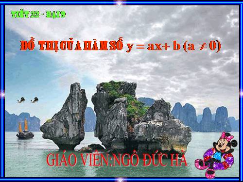 Chương II. §3. Đồ thị của hàm số y = ax + b (a ≠ 0)