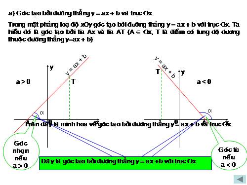 Chương II. §5. Hệ số góc của đường thẳng y = ax + b (a ≠ 0)