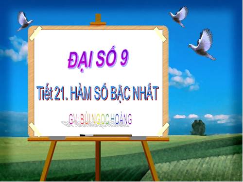 Chương II. §2. Hàm số bậc nhất