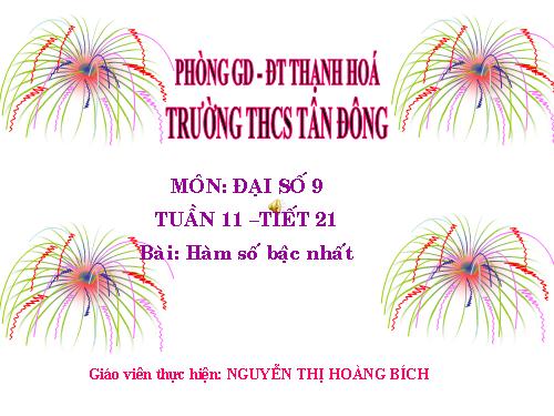 Chương II. §2. Hàm số bậc nhất