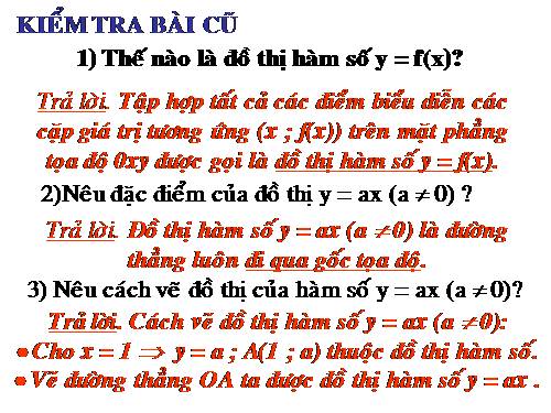 Chương II. §3. Đồ thị của hàm số y = ax + b (a ≠ 0)