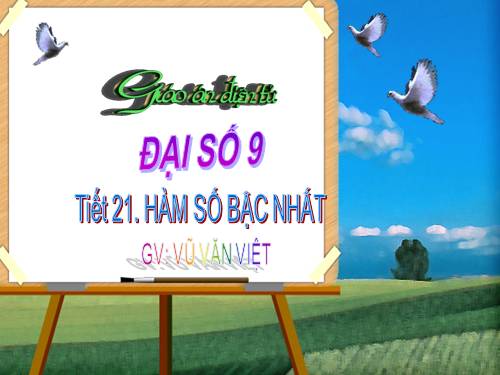 Chương II. §2. Hàm số bậc nhất