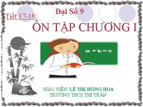 Ôn tập Chương I. Căn bậc hai. Căn bậc ba