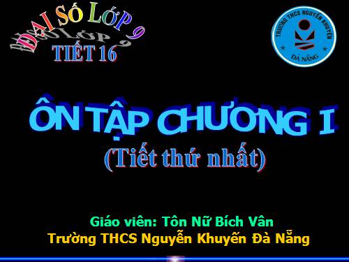 Ôn tập Chương I. Căn bậc hai. Căn bậc ba