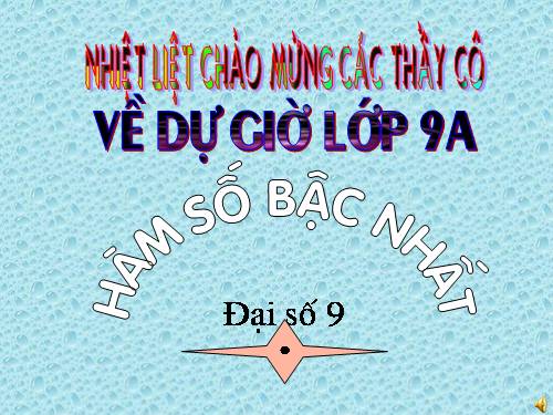 Chương II. §2. Hàm số bậc nhất
