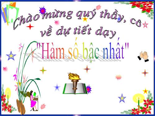 Chương II. §2. Hàm số bậc nhất