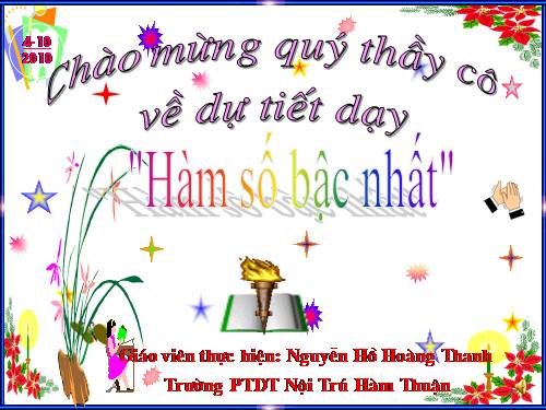 Chương II. §2. Hàm số bậc nhất