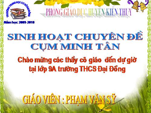 Ôn tập cuối năm T67 ĐS 9 (SH Chuyên đề cụm)