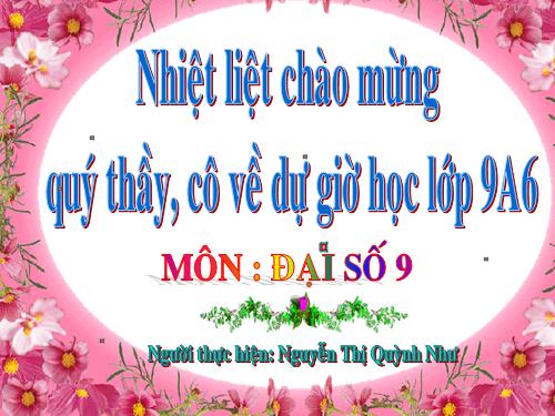 Chương IV. §2. Đồ thị của hàm số y = ax² (a ≠ 0)